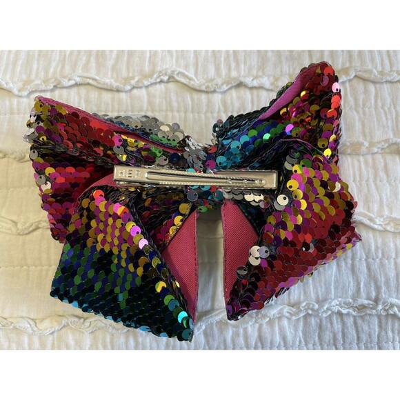 Nickelodeon JoJo Siwa D.R.E.A.M The Tour Merch Bow Glows Large Sequins Rainbow - Picture 4 of 7